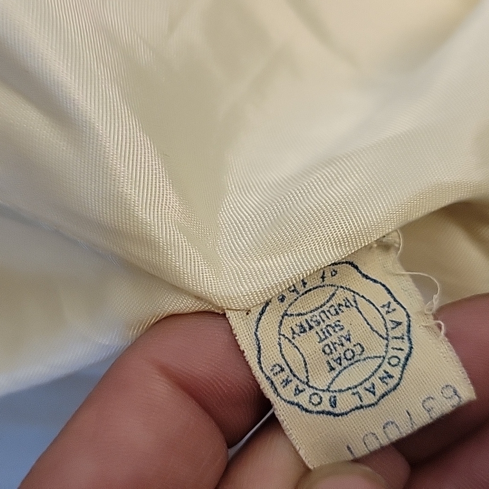 VINTAGE Union Label Long Coat Patterned - Picture 11 of 11